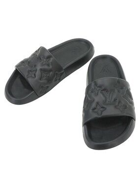 Louis Vuitton Waterfront Line Mules Monogram Sandals Black